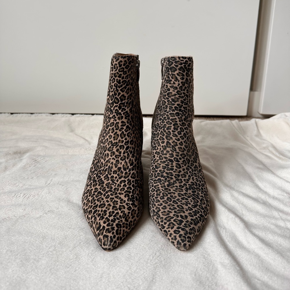 Steve Madden Leopard Print Pointed-Toe Bootie - image 1